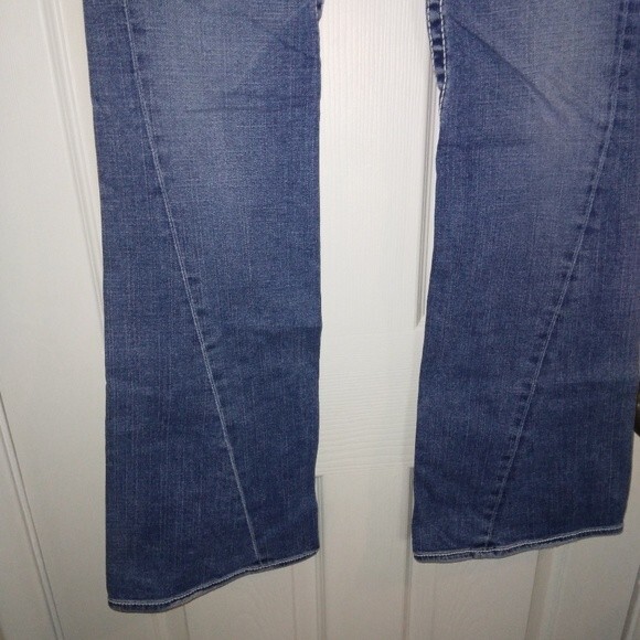 True Religion Disco Joey Big T Flare blue jeans with crystals size 27 Inseam 34" - Picture 3 of 10